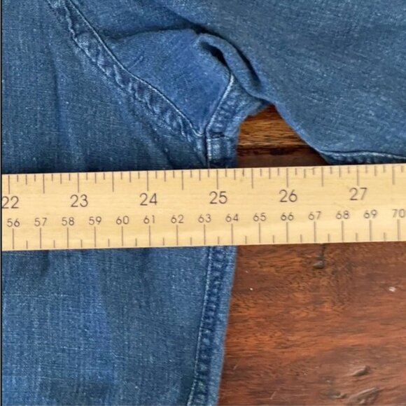 Polo Ralph Lauren oversized 100% linen navy long sleeve shirt M - Picture 3 of 11